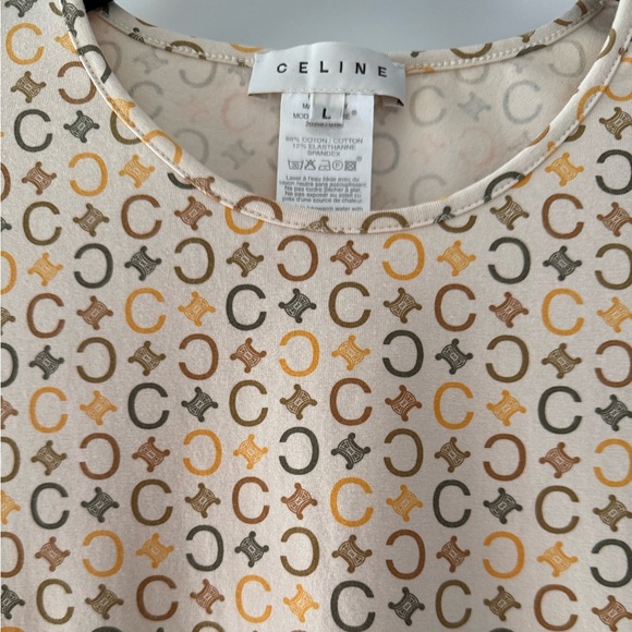 Celine Triomphe Print T-Shirt - Picture 5 of 6